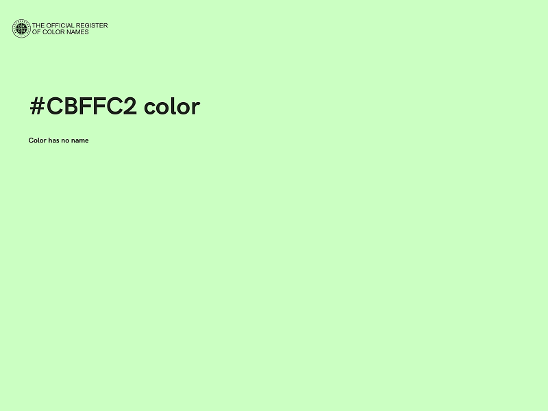 #CBFFC2 color image