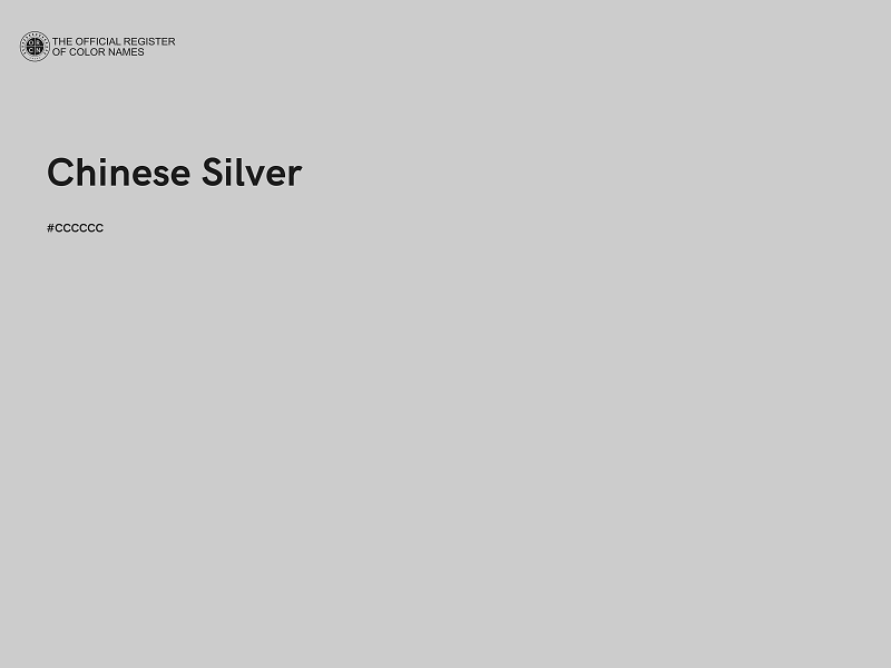#CCCCCC - Chinese Silver color image