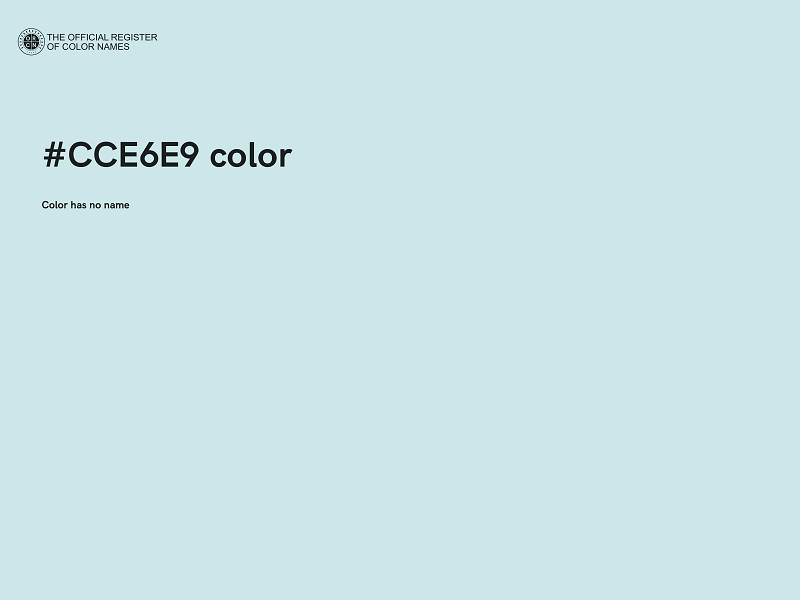 #CCE6E9 color image