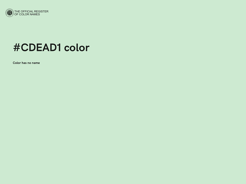 #CDEAD1 color image