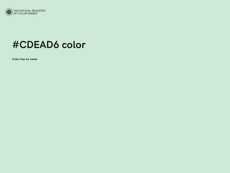 #CDEAD6 color image