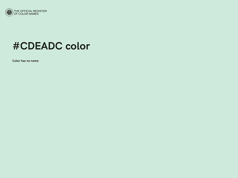 #CDEADC color image