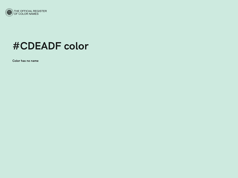 #CDEADF color image