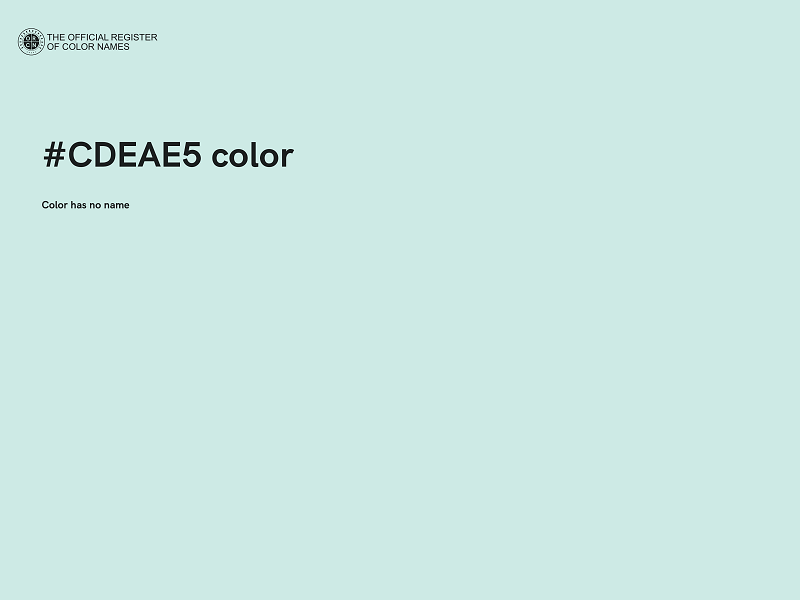 #CDEAE5 color image