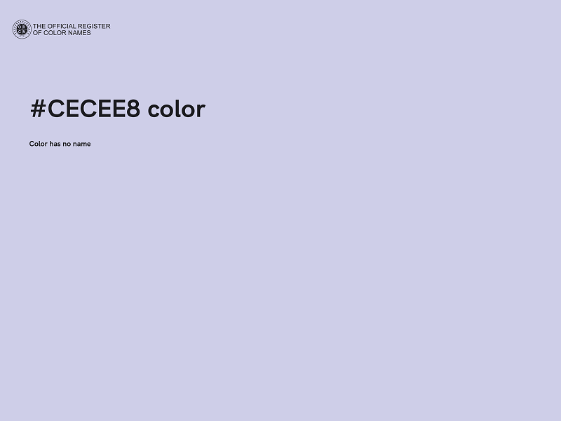 #CECEE8 color image