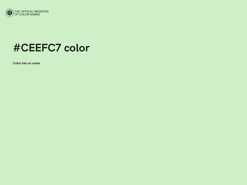 #CEEFC7 color image