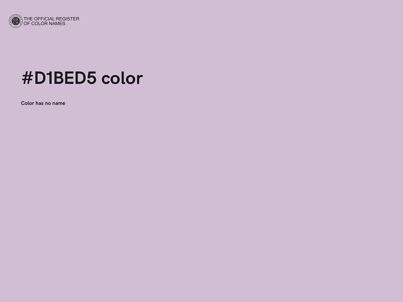 #D1BED5 color image