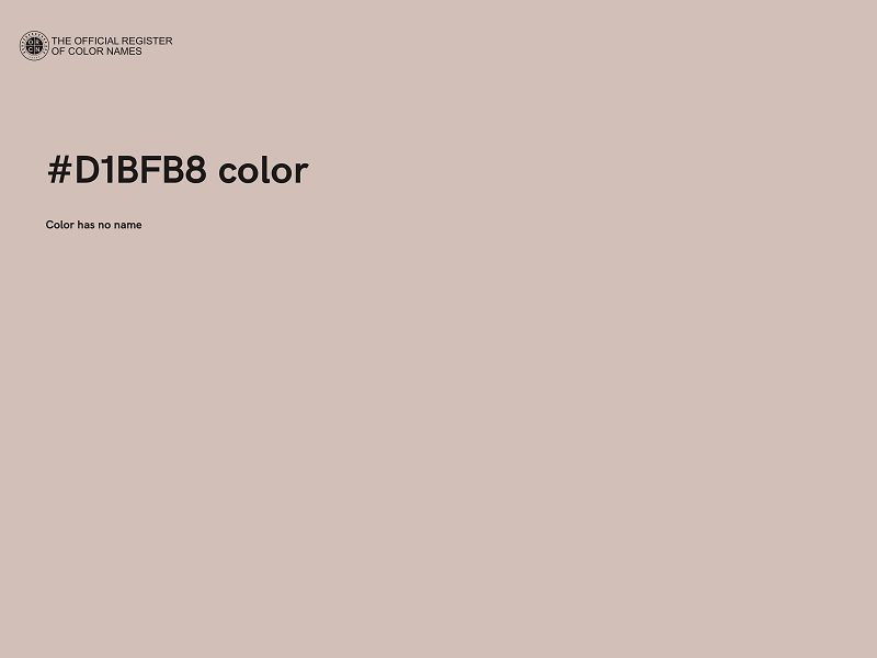 #D1BFB8 color image