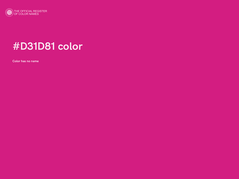 #D31D81 color image