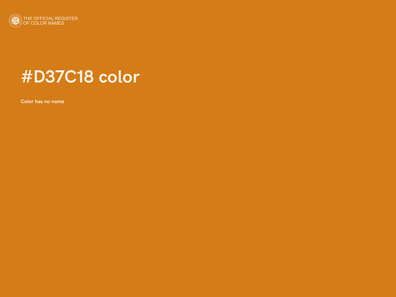 #D37C18 color image