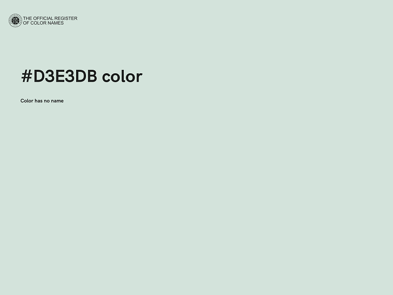 #D3E3DB color image