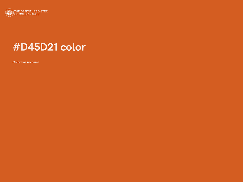 #D45D21 color image