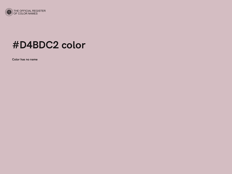 #D4BDC2 color image