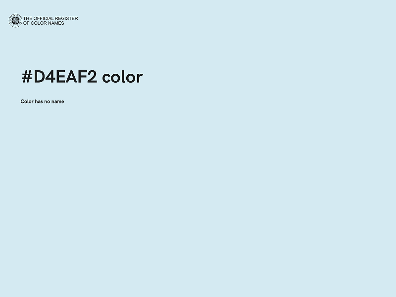 #D4EAF2 color image