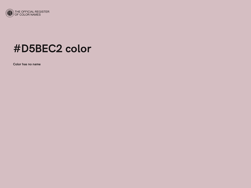 #D5BEC2 color image
