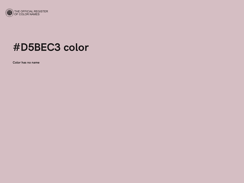 #D5BEC3 color image