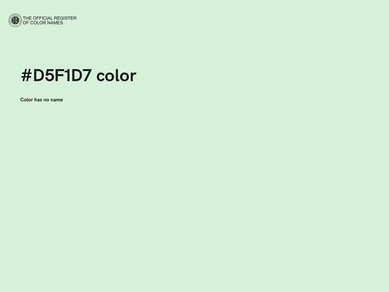 #D5F1D7 color image