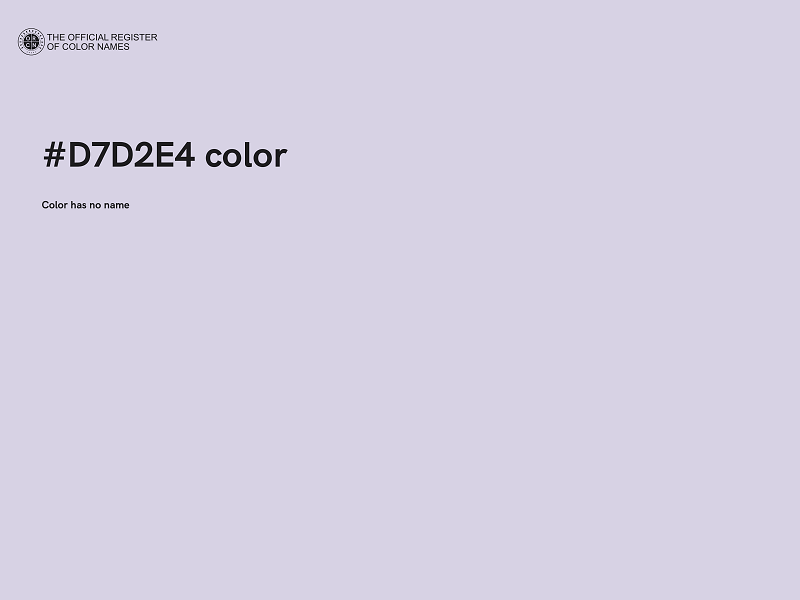 #D7D2E4 color image