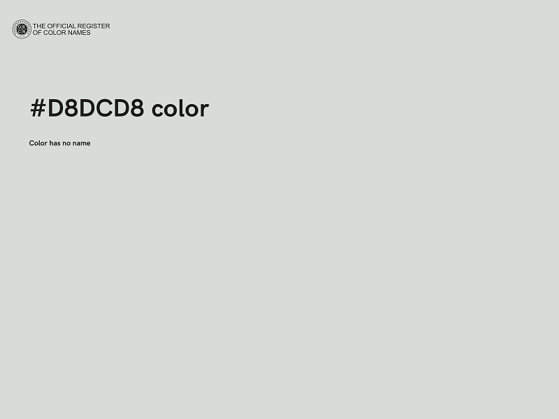 #D8DCD8 color image