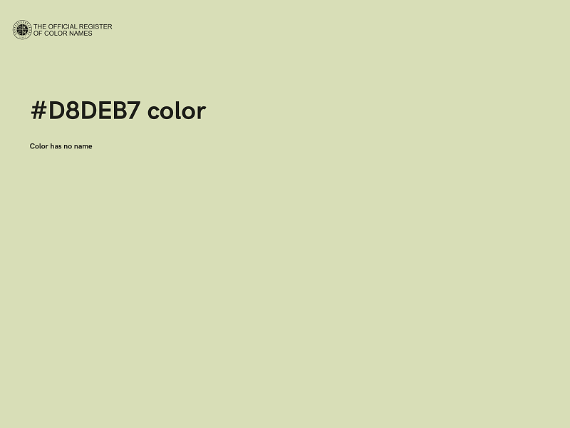 #D8DEB7 color image