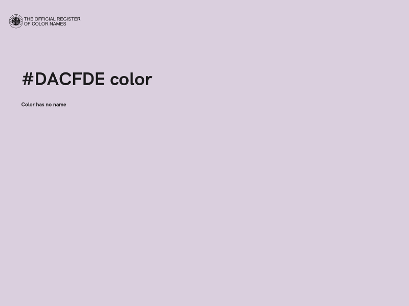 #DACFDE color image