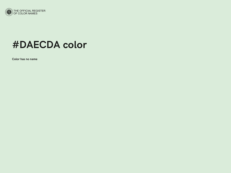 #DAECDA color image
