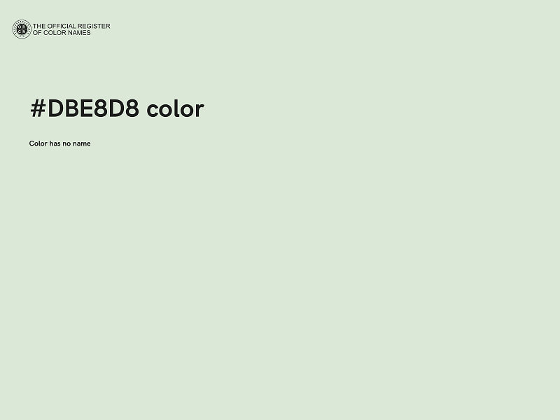 #DBE8D8 color image