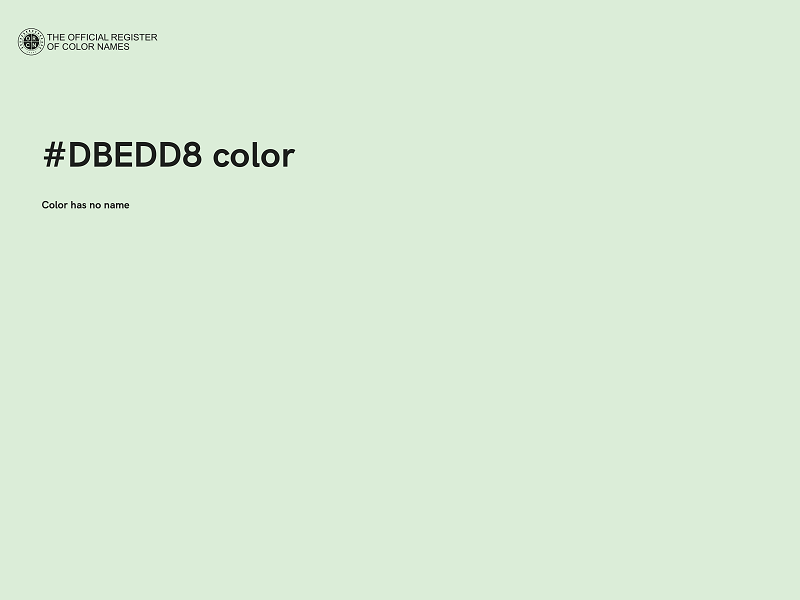 #DBEDD8 color image
