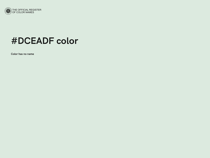#DCEADF color image