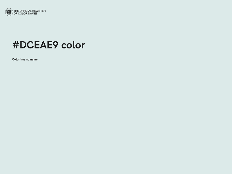 #DCEAE9 color image