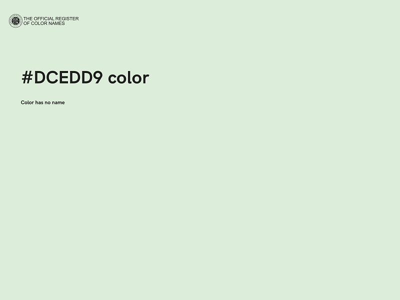 #DCEDD9 color image