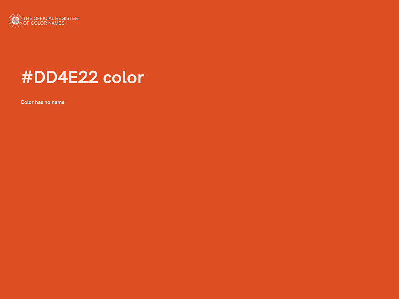 #DD4E22 color image