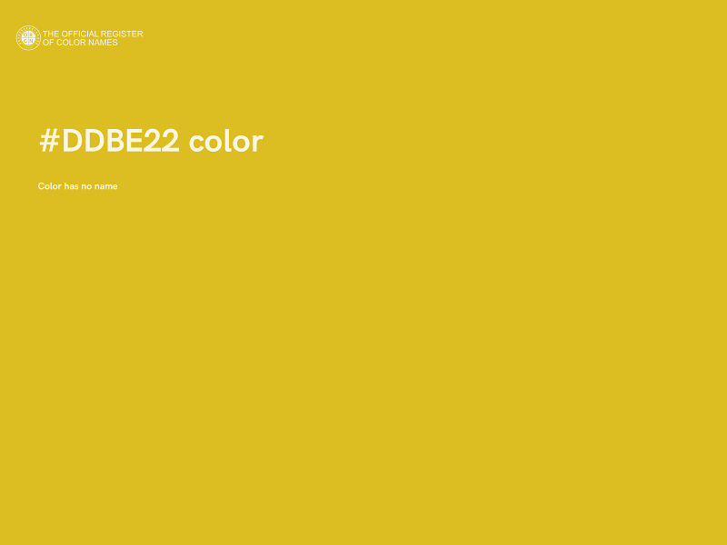 #DDBE22 color image