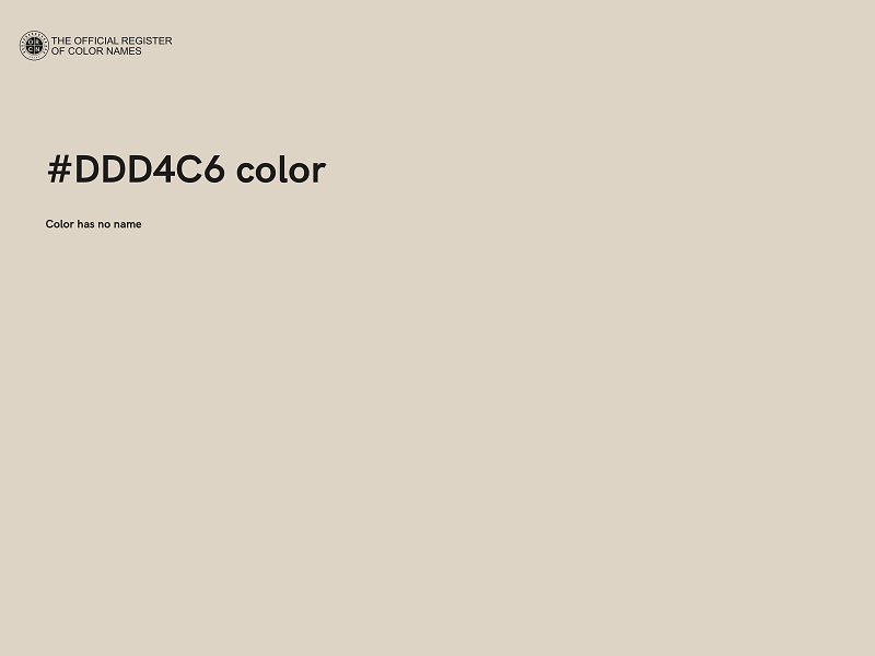 #DDD4C6 color image