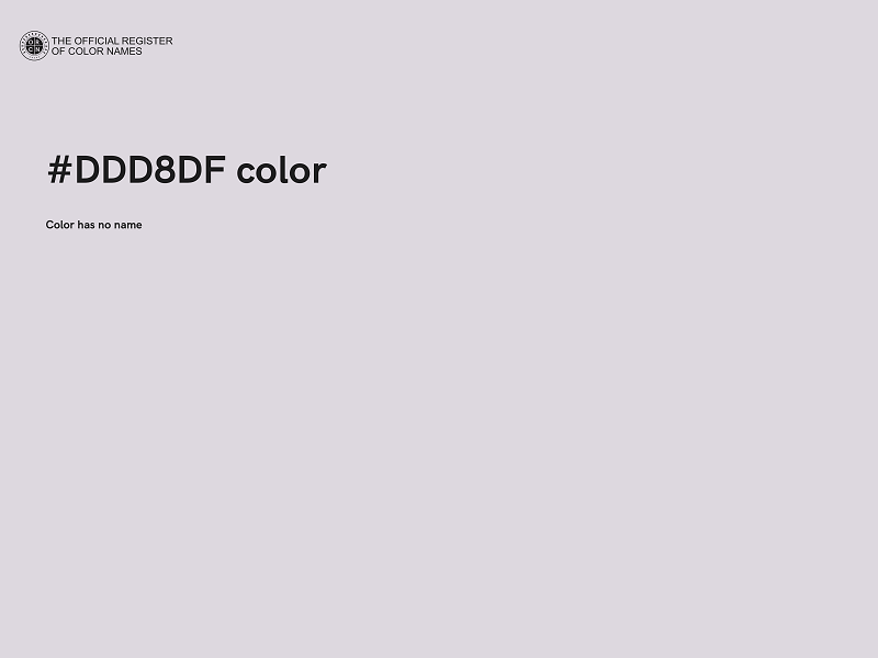 #DDD8DF color image