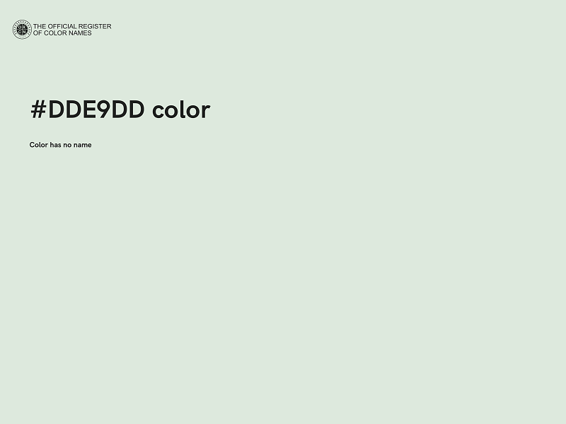 #DDE9DD color image