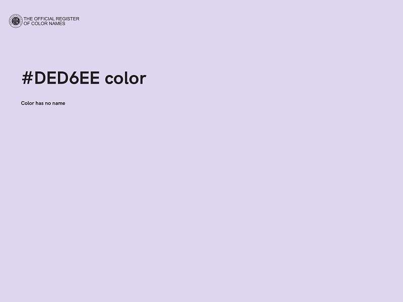 #DED6EE color image