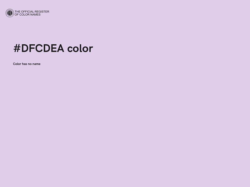 #DFCDEA color image