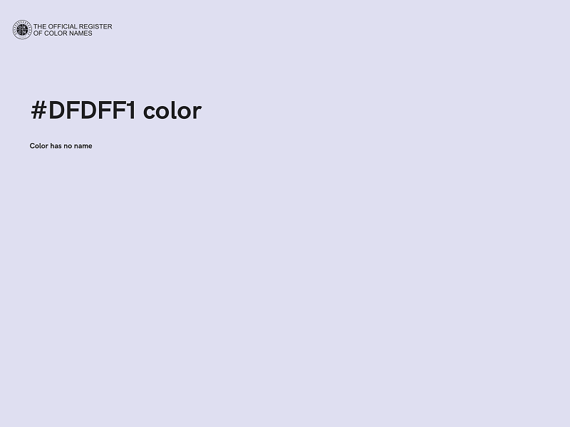 #DFDFF1 color image