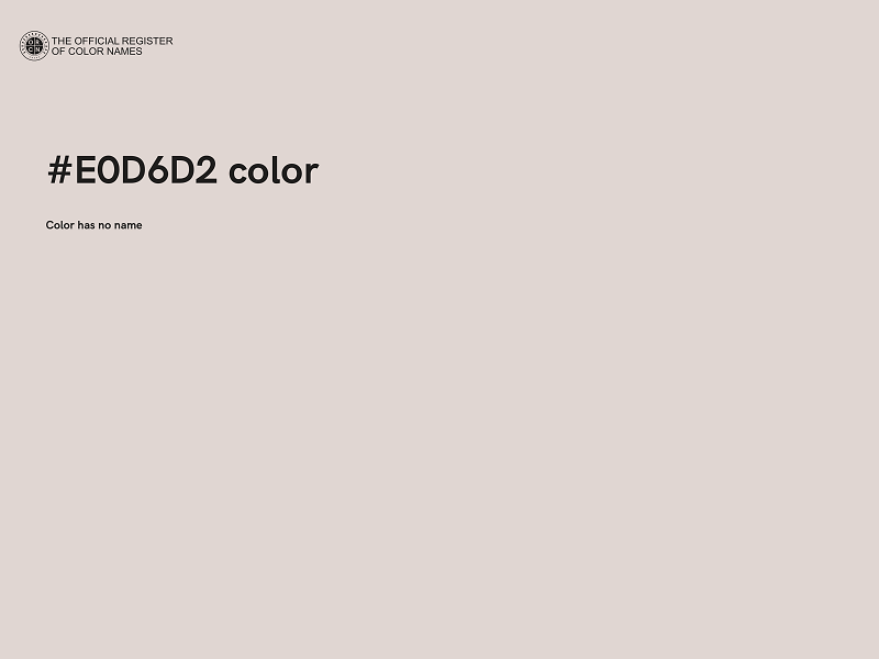 #E0D6D2 color image