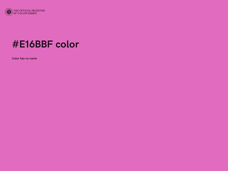 #E16BBF color image