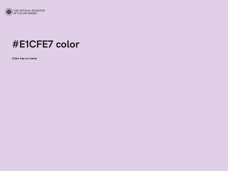 #E1CFE7 color image