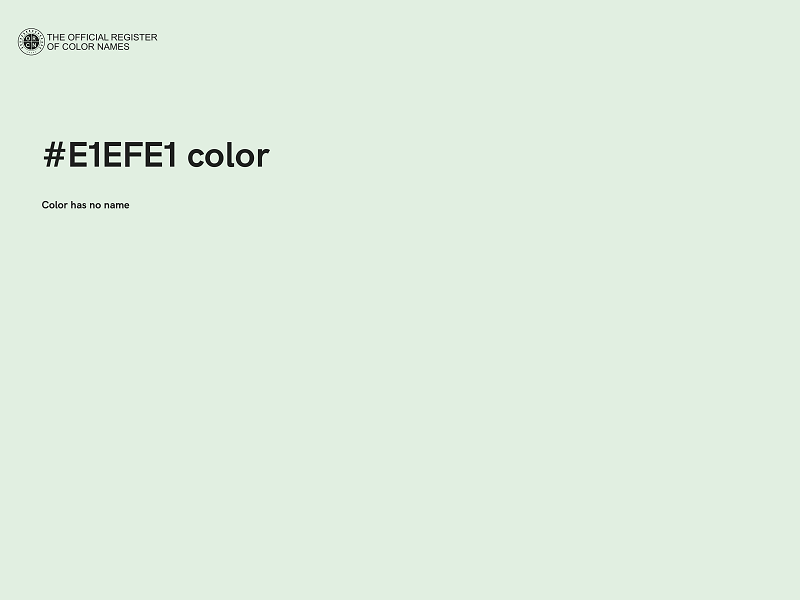 #E1EFE1 color image