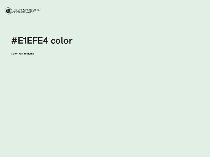 #E1EFE4 color image