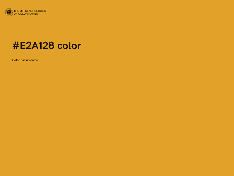 #E2A128 color image