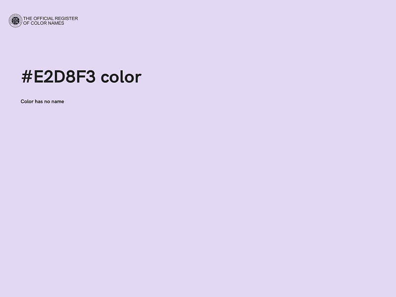 #E2D8F3 color image