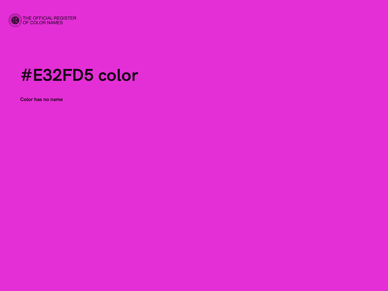 #E32FD5 color image