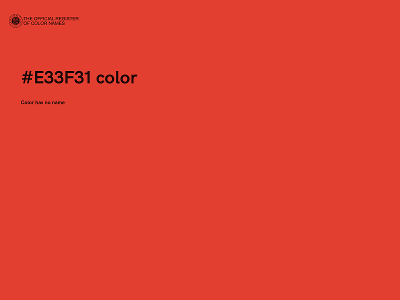 #E33F31 color image