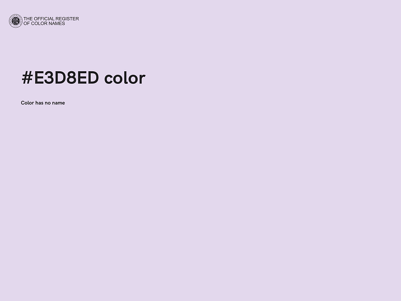 #E3D8ED color image