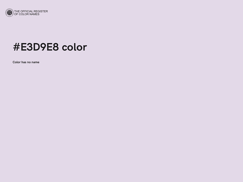 #E3D9E8 color image